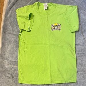 Gildan Lime Green Skull Graphic Tee
